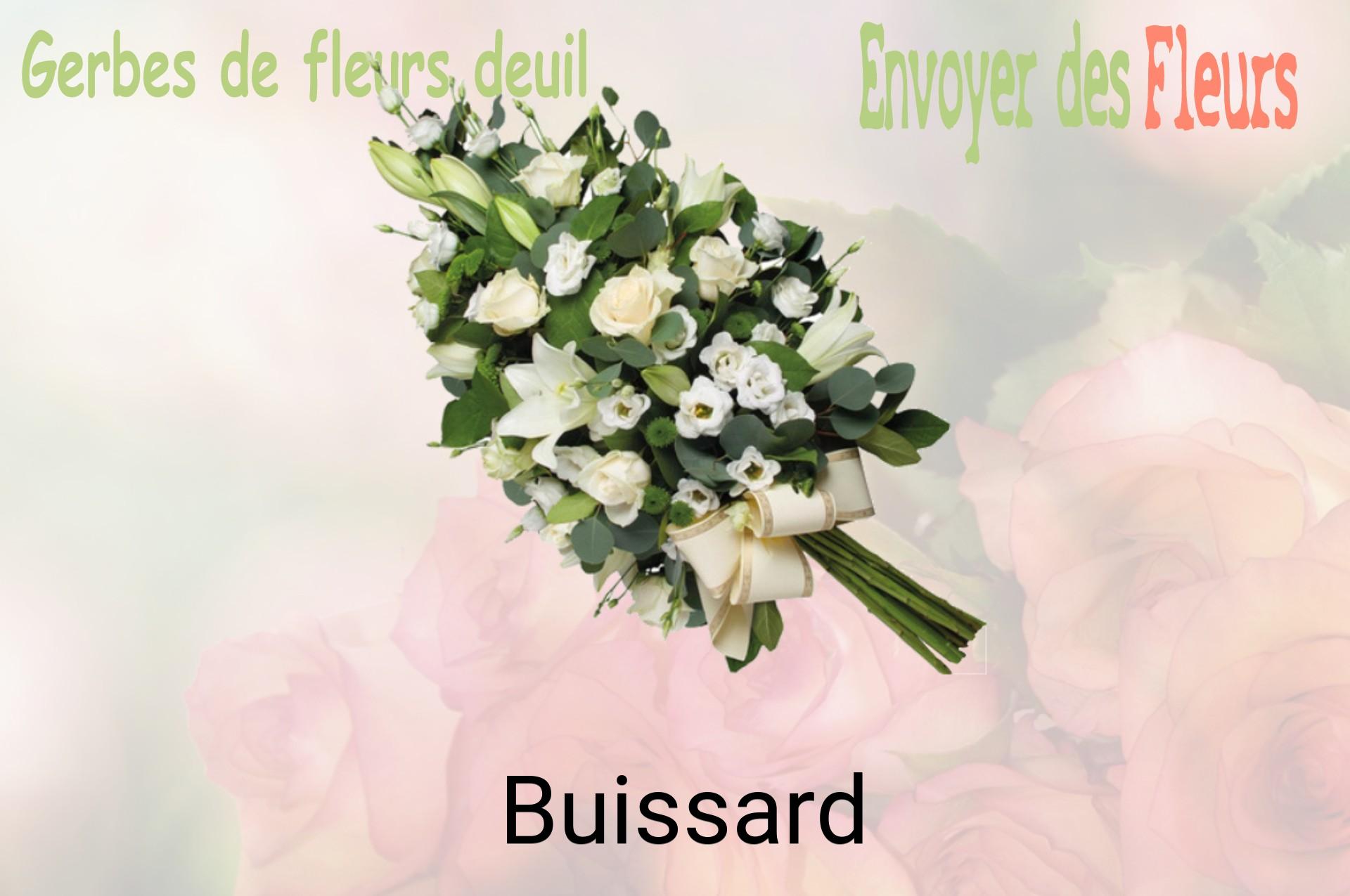 Gerbe de fleurs de deuil livrée à Buissard